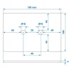 Montageplaat voor Sjoroog ovaal 103x70mm - 2