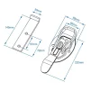 Spansluiting 220x40mm met tegenstuk - 3