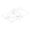 Touwhaak metaal met oog 70x45mm 5 stuks in blister - 5