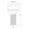 Wielbout M12x1,5 conisch bol set van 5 stuks - 5