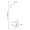 Neuswiel 48mm velg metaal met rubberband 200x50mm - 5
