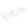 Klepscharnier 220mm - 4