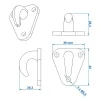 Touwhaak kunststof 45x39mm 10 stuks - 4