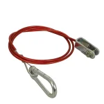 Breekkabel inclusief musketonhaak 1 meter 1500N/150kg