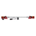 Verlichtingsbalk metaal 140-200cm uitschuifbaar + 12M kabel
