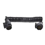 Spiraalkabel 3,5M 13 aderig met 2x stekker 13-polig PVC