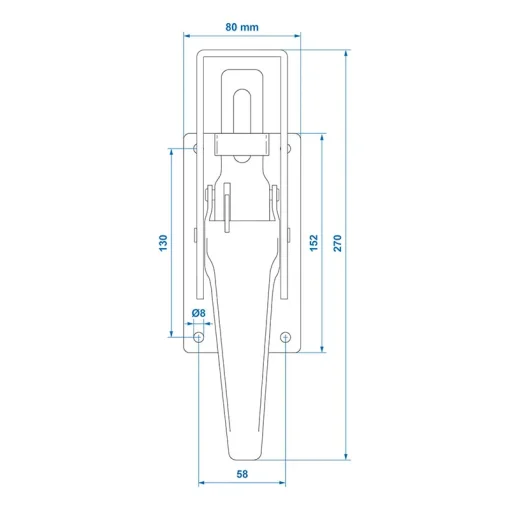 Spansluiting Tico 270x80mm