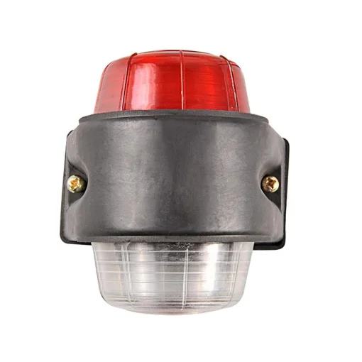 Breedtelicht rood/wit 67x78mm plat