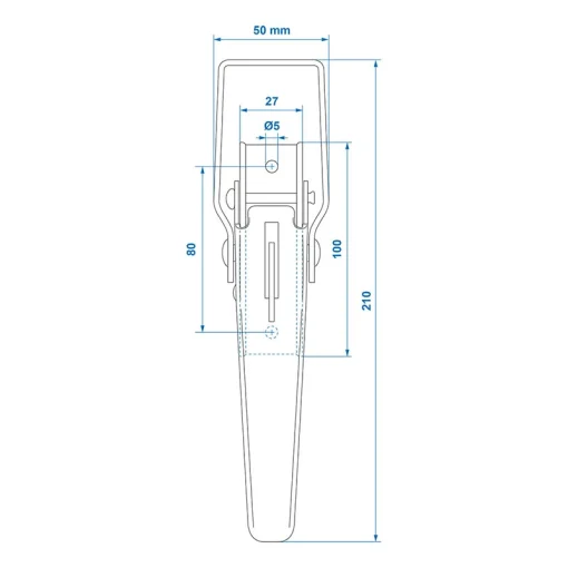 Spansluiting zb-01a 210x41mm