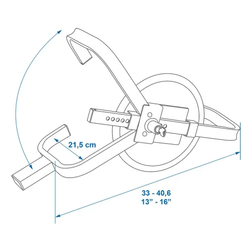 Wielklem 13 - 16 inch met stalen schijf